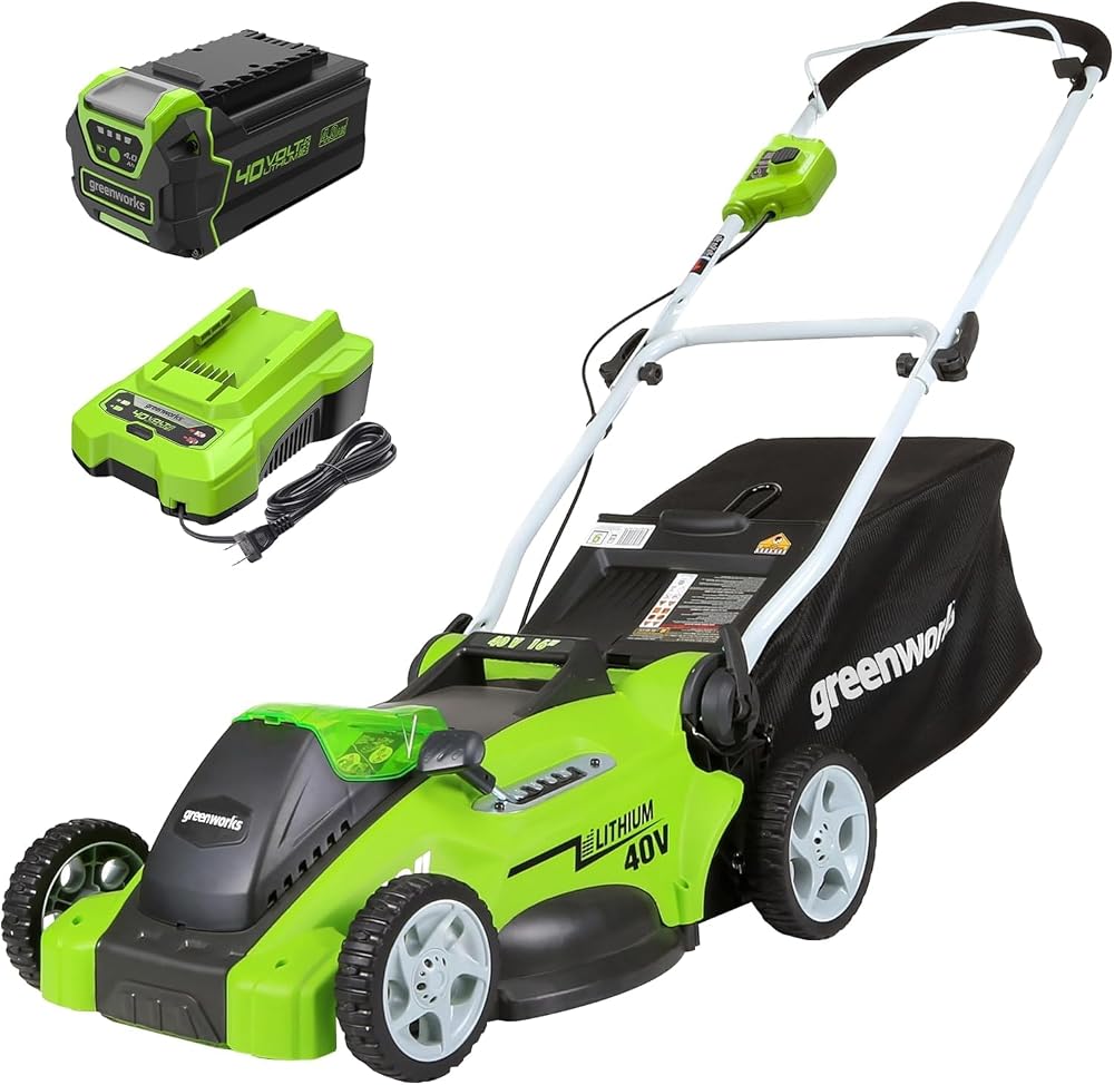 Greenworks 40V Mower Folded