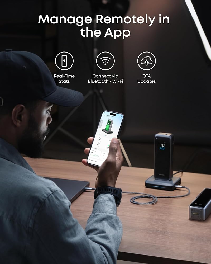 Anker base in use